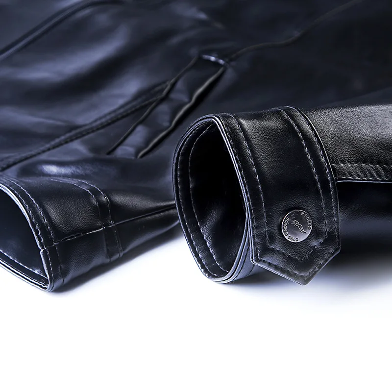 

Men Leather Jacket Men's Casual Black Classic Motorcycle Leather Jackets Coat Windproof Outerwear Male Clothes Jaqueta de couro