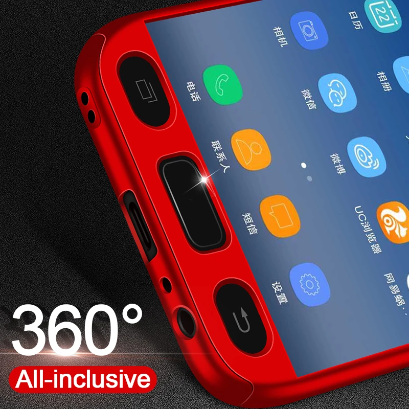 Ударопрочный чехол на 360 градусов для Samsung Galaxy A7 A9 A6 A8 2018 J4 J6 Plus A3 A5 J3 J5 J7 2017 из