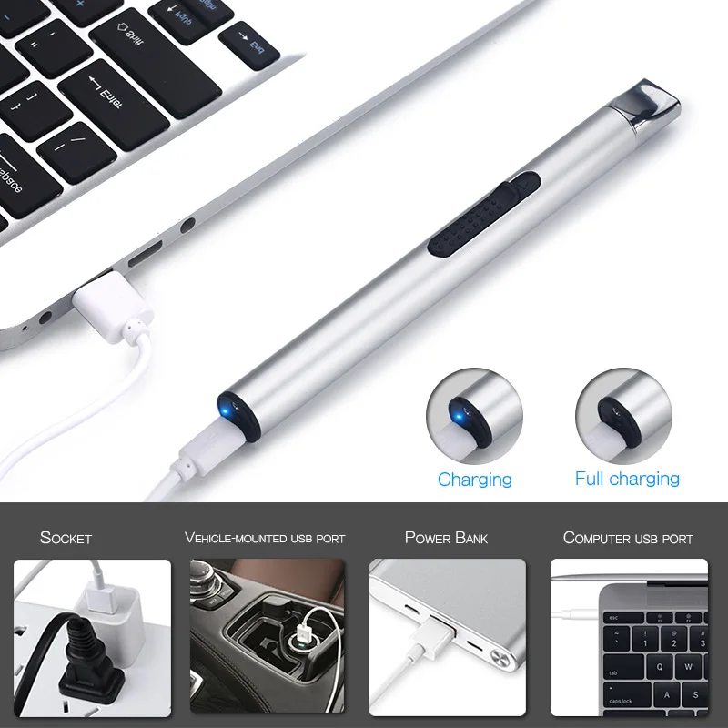 Кухонные зажигалки USB перезаряжаемая электронная дуговая импульсная Зажигалка