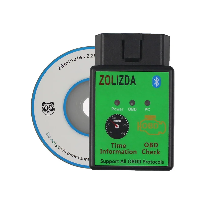 ZOLIZDA Бесплатная доставка V1.5 V2.1 ELM327 OBD2 считыватель кодов инструмент сканирования