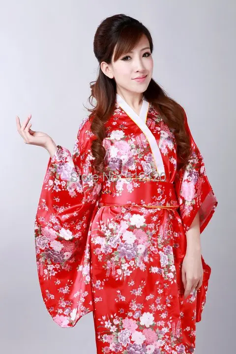 

Shanghai Story Japanese tradition style dress Female's Vintage Kimono Kaftan Yukata kimono dress traditional japanese