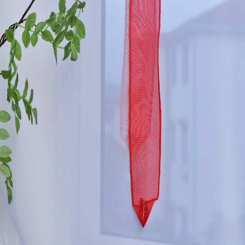 Занавеска из красной ленты римские волнистые шторы тюль для гостиной