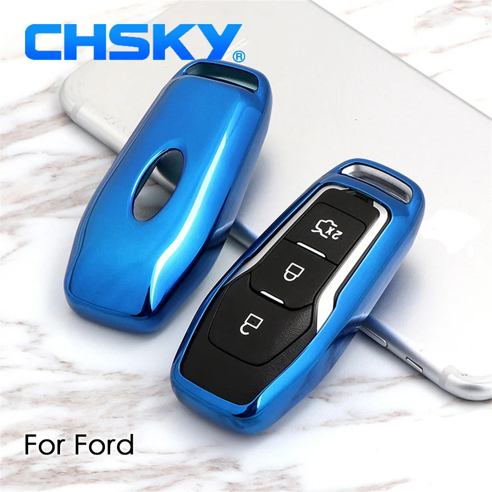 CHSKY стайлинга автомобилей ТПУ автомобиля ключ чехла для Ford граничный механизм