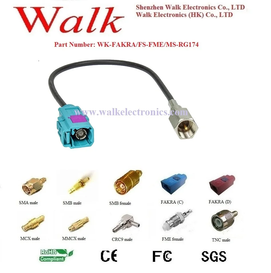 FME male FAKRA female rg174 cable fakra fme jumper cable|cable f|cable femalecable |