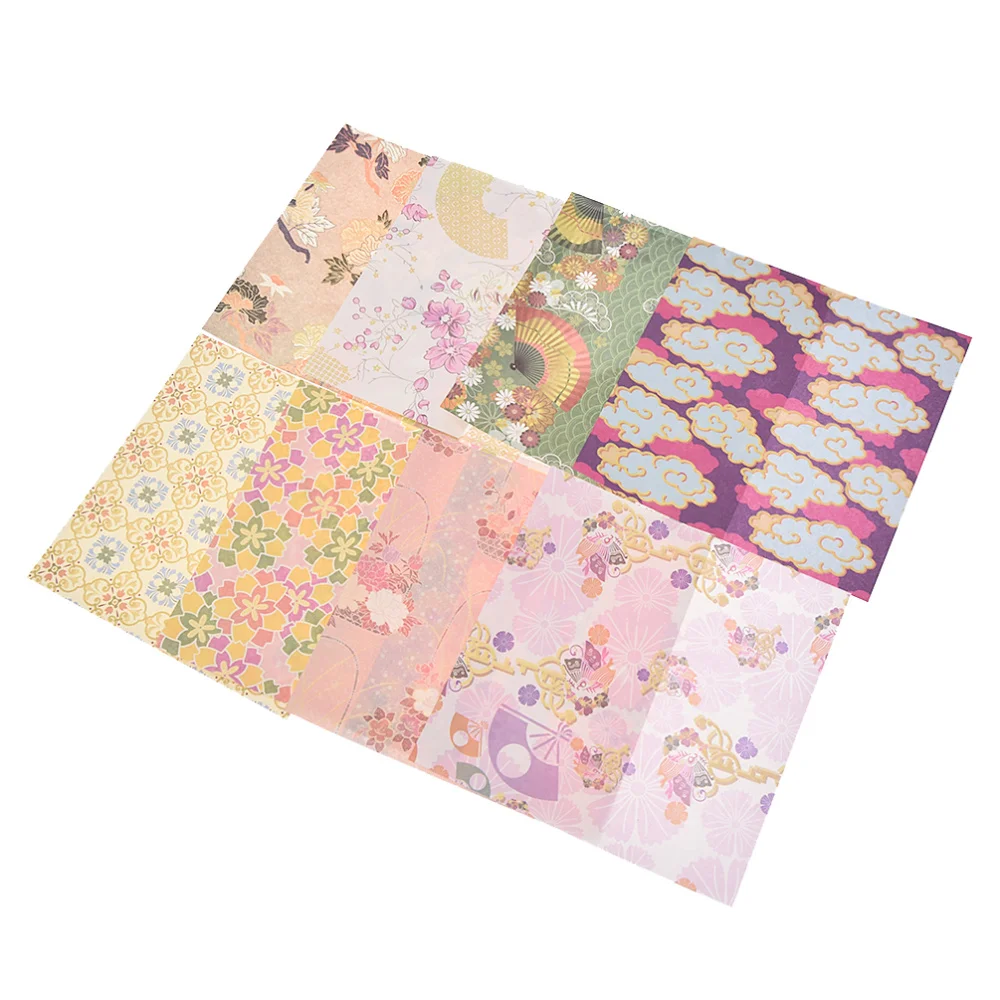 72 шт. винтажный складной веер в японском стиле цветочный узор бумага Оригами DIY