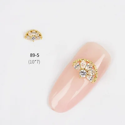 89-5 5pcs 5 шт./лот, роскошный дизайн ногтей, ювелирное изделие, Череп, циркон, дизайн ногтей, высокое качество, маникюрный магазин, вечерние, сплав, цепь, Хэллоуин, сделай сам, гвозди, фурнитура - Цвет: 89-5 5pcs