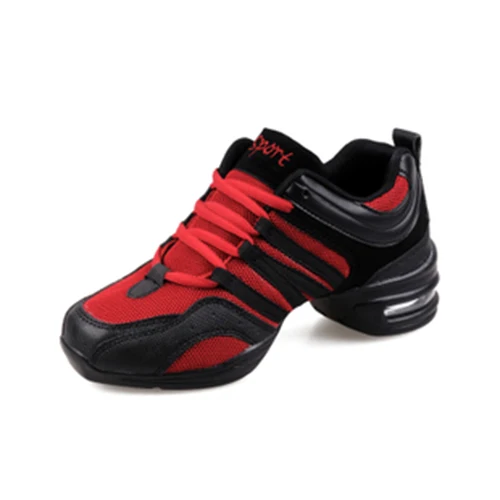 

Спортивные туфли на шнуровке, легкие и мягкие, на каблуке, для современных танцев, женская обувь для джазовых танцев, кроссовки для женщин, б...