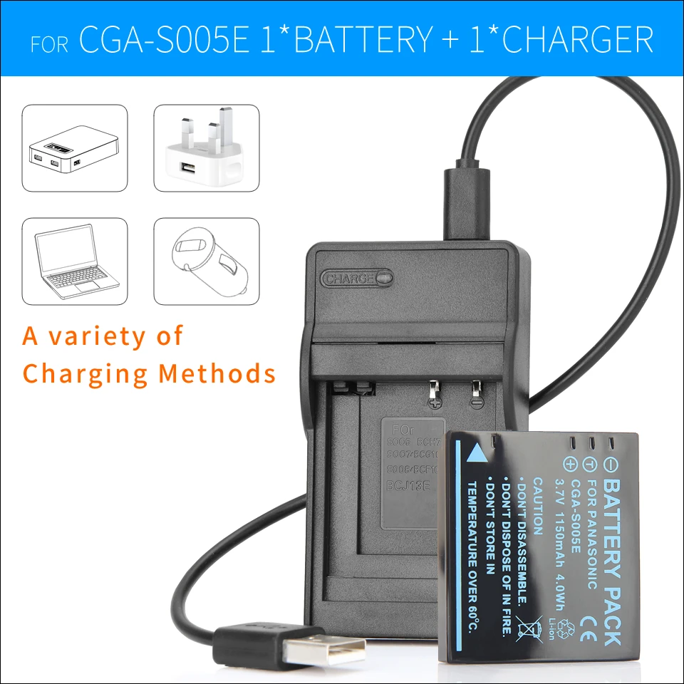 Cga-s005 s005e dmw-bcc12 зарядное устройство + Батарея для Panasonic Камера DMC LX1 LX2 LX3 fx01 fx07 fx3 FX8 fx9