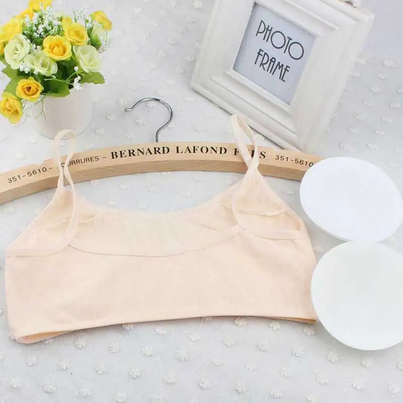 Хлопковые бюстгальтеры с кроликом для девочек съемные молодых девушек