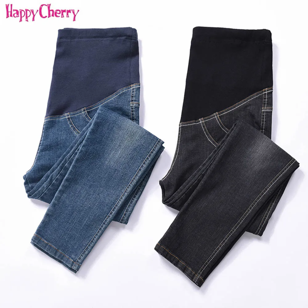 Джинсы для беременных Одежда женщин джинсовые брюки длинные леггинсы кормления