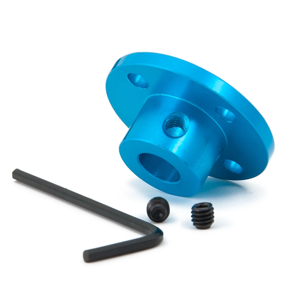 Алюминиевая фланцевая муфта синего цвета, поддерживающая жесткость пластины металла на валу оси сиденья 8 мм с высокой твердостью.