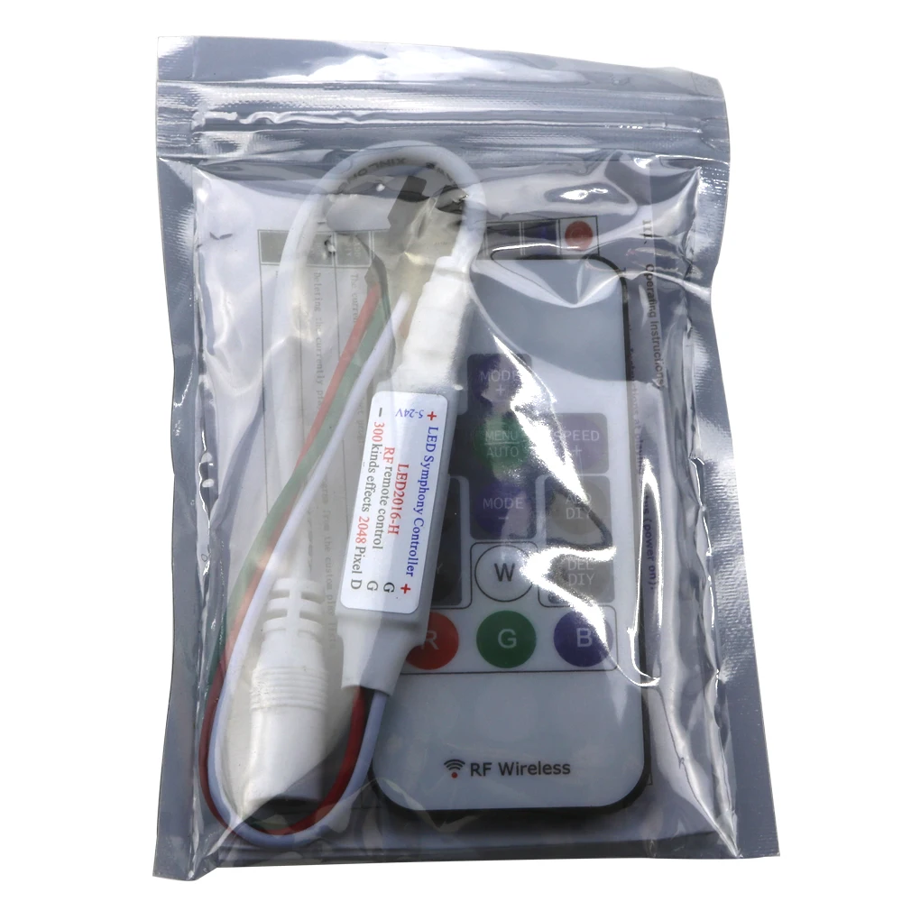 Светодиодные полосы света WS2812B WS2811 SK6812 RGB Led контроллер с 14 Ключи РФ Беспроводной пульт дистанционного управления, DC5-24V