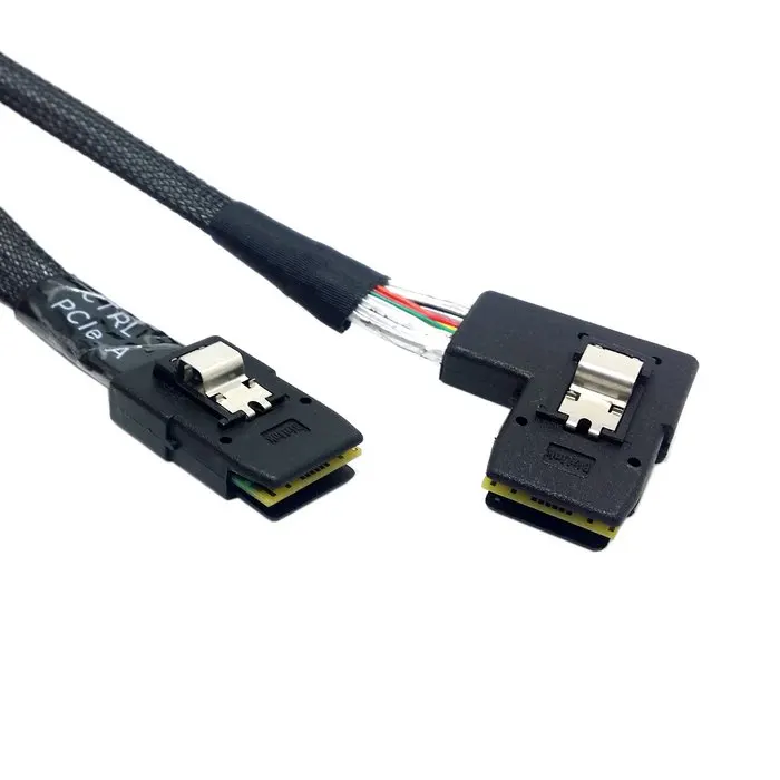 Ultra Slim Flat Left Angled 90 Degree Mini SAS 36pin SFF-8087 to 8087 Data Raid Cable 50cm 0.5m | Компьютеры и офис