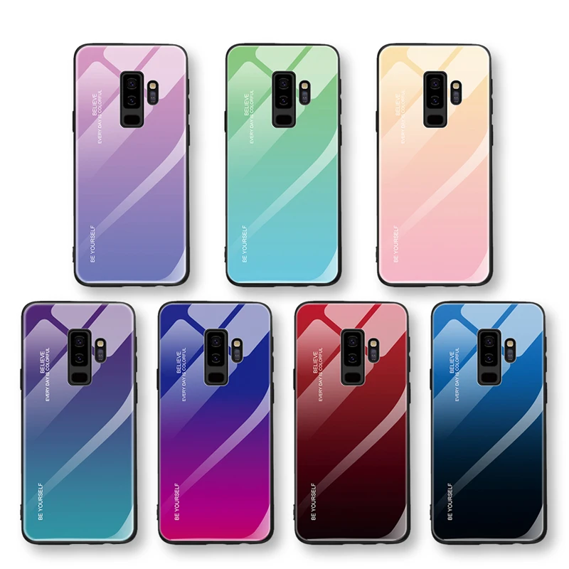 Градиентный чехол Aurora для Samsung Galaxy S8 8S SM G950F G950FD из закаленного стекла SM-G950F SM-G950FD |