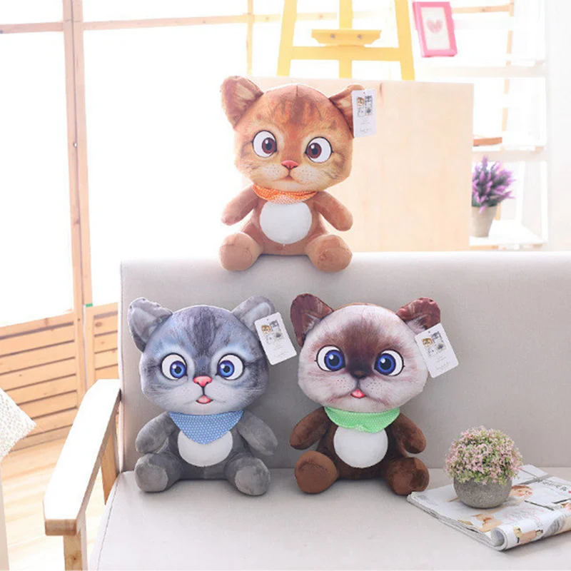 45/100 см Симпатичные мягкие 3D Моделирование Мягкие игрушки кошки двойная сторона сиденья диванная Подушка Kawaii Плюшевые животные кошка куклы игрушки подарки