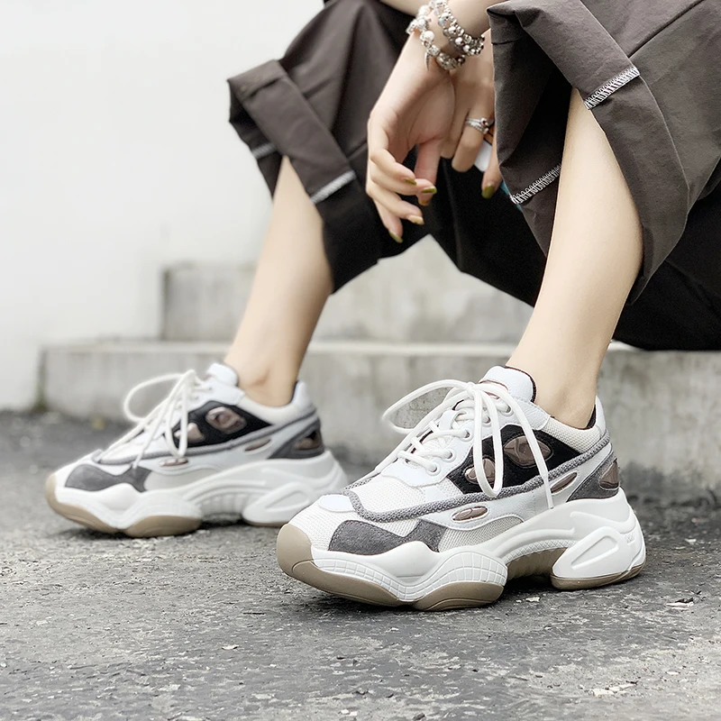 Женские кроссовки модная обувь на платформе Женская Роскошная удобная