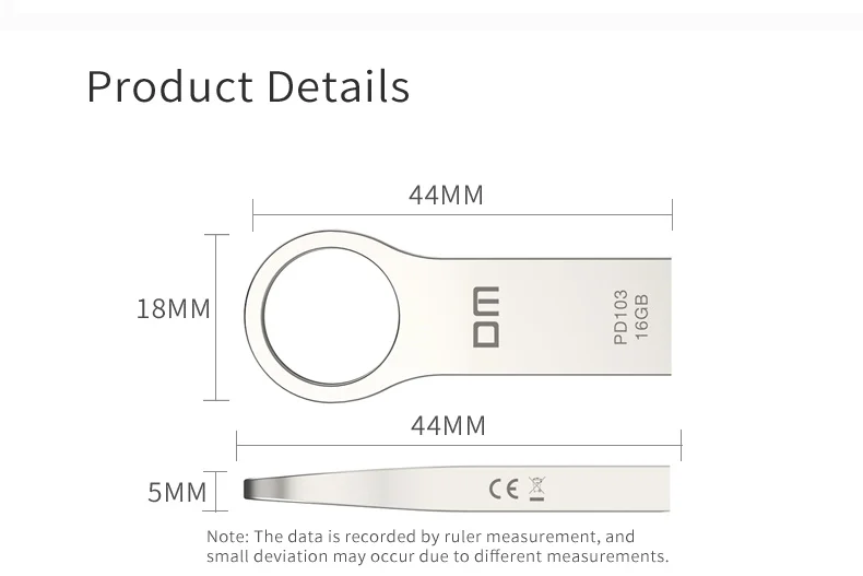 DM PD103 USB флеш-накопитель, 32 Гб металлический водонепроницаемый флеш-накопитель USB карта памяти 16 Гб флеш-накопитель реальная емкость 8 Гб USB флеш-накопитель U диск
