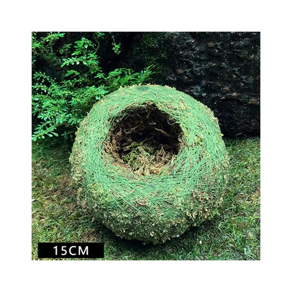 15cm Eco-friendly мох мяч цветочный горшок в виде птичьего гнезда цветок Противоударная заданяя Порты Офис стол сад для художественного оформления ногтей, ручная работа 6/9/12/15 см - Цвет: 15cm