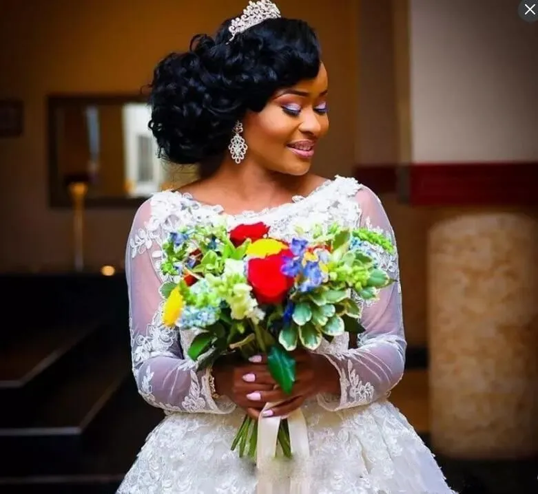 Свадебные платья из саудовской аравии с длинными рукавами прозрачное кружевное