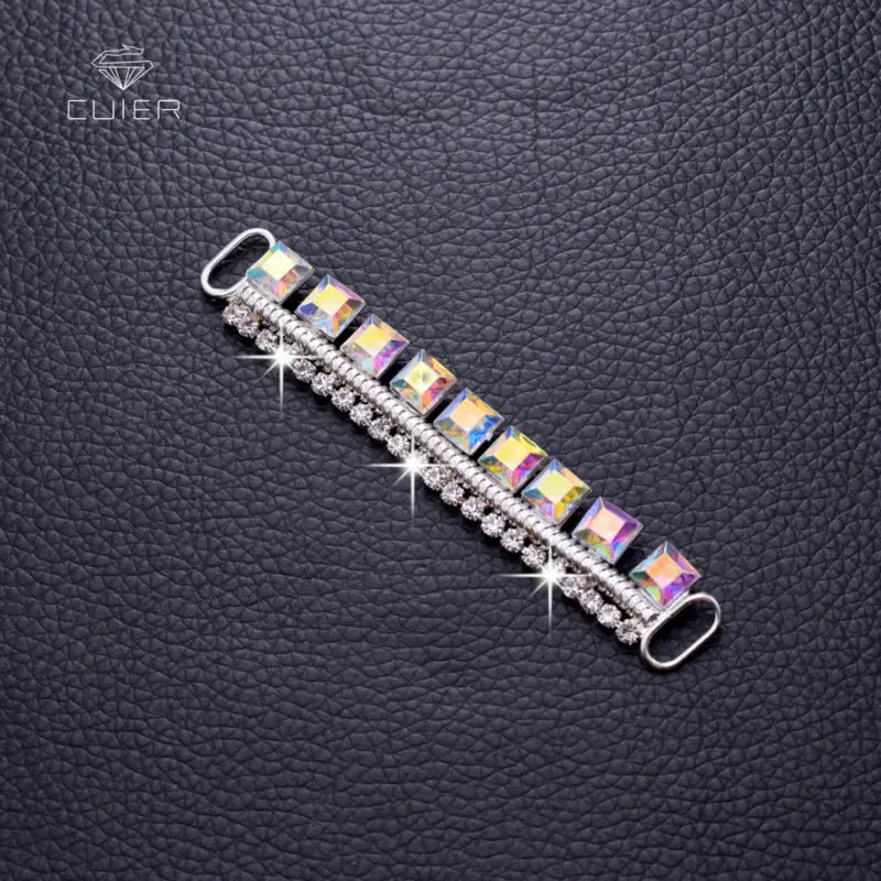 DIY 30 шт. Пришивные пряжки AB Стразы Кристалл посеребренные аппликации бикини