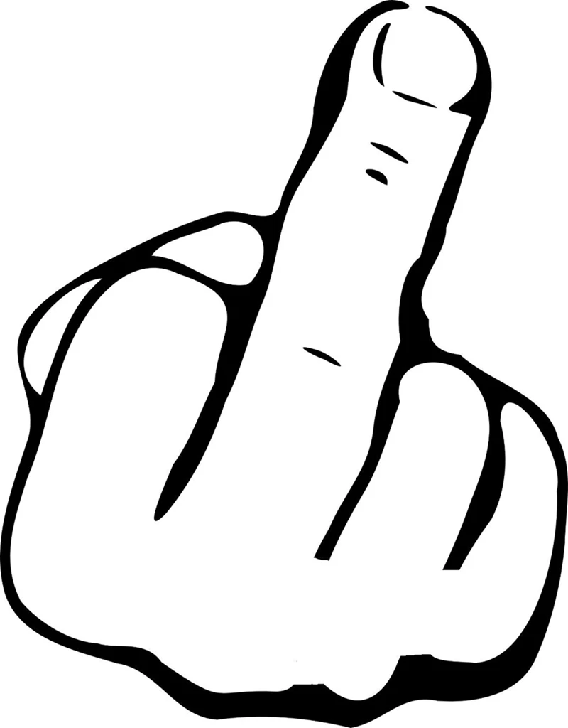 

Middle Finger Vinyl Decal Sticker Car Truck Window