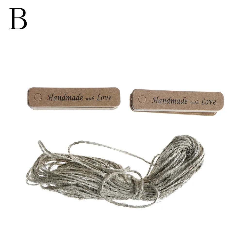100 шт./лот этикетки для одежды милые бумажные бирки веревка бумажная бирка карт