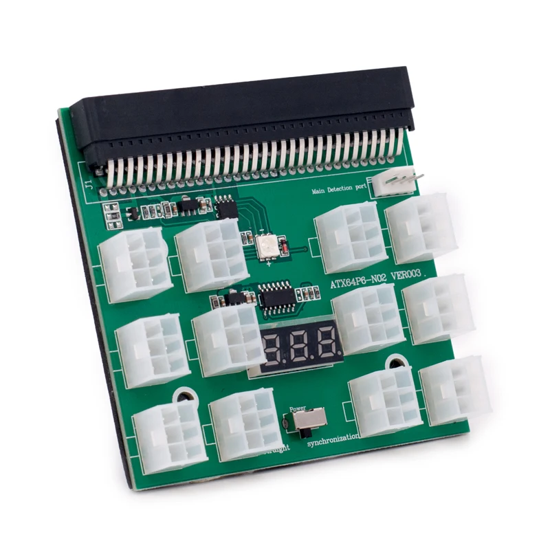 Плата блока питания RGeek с блоком 12 шт. 18AWG от 6 до + 2 8-контактный силовой кабель для