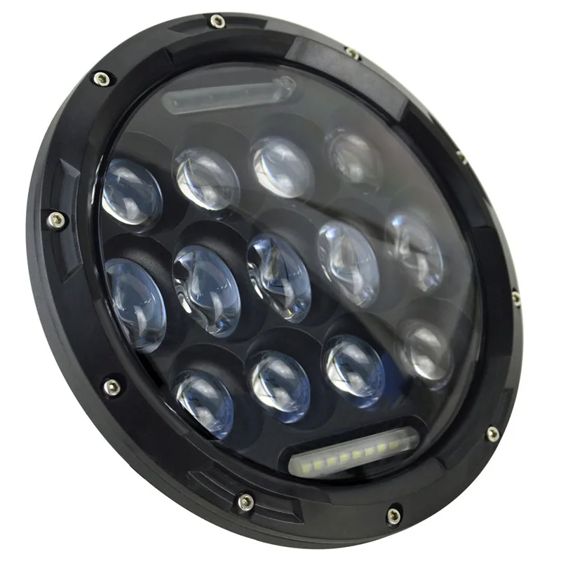 Черный 7 &quotпроектор Лен фара дюймов 75 Вт светодиодные фары DRL для Jeep wrangler Jk Tj Лада