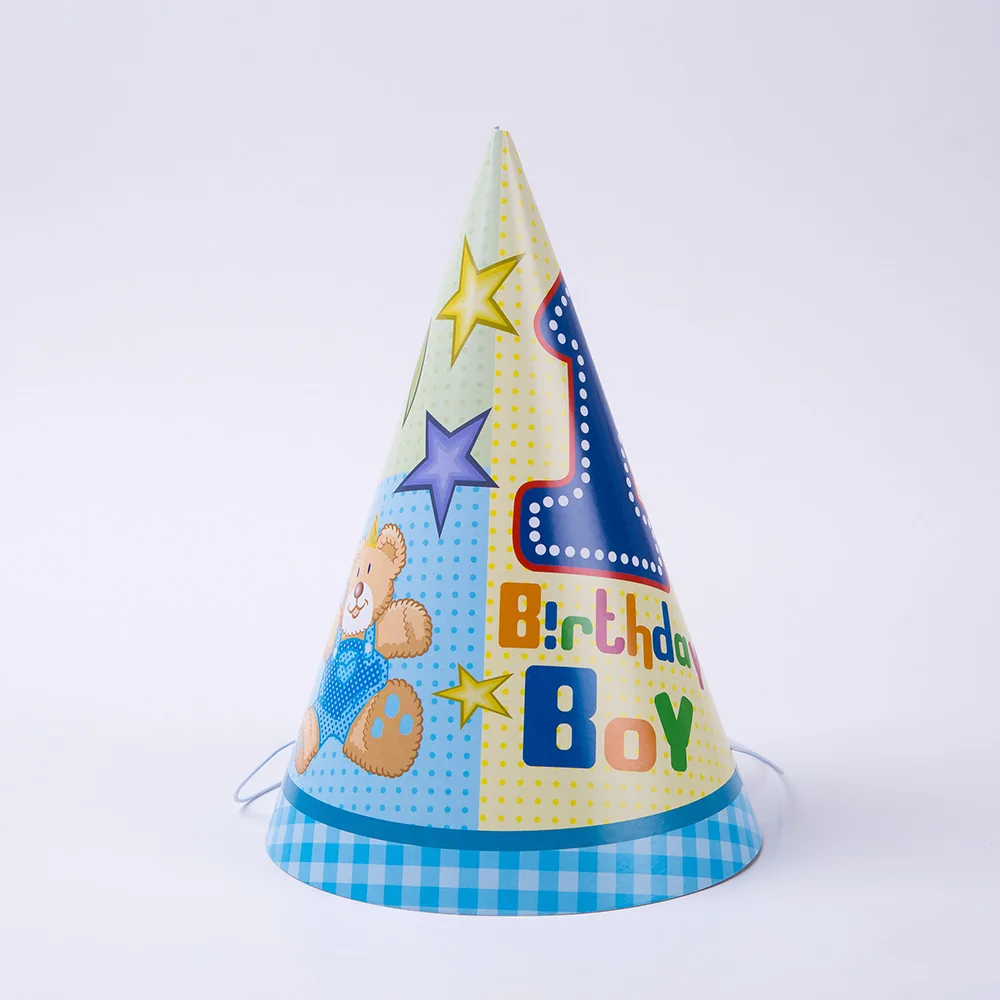 90 шт./компл. детские украшения для первого дня рождения набор одноразовой посуды