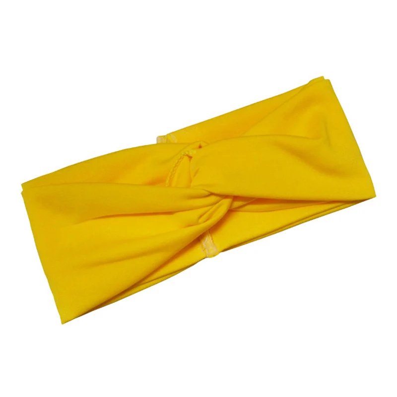 yellow Ruoshui Женская эластичная повязка, однотонный ободок с бантом, мягкая теплая повязка для девочки, повязка для вечерние аксессуары для волос для женщин, головной убор - Цвет: yellow
