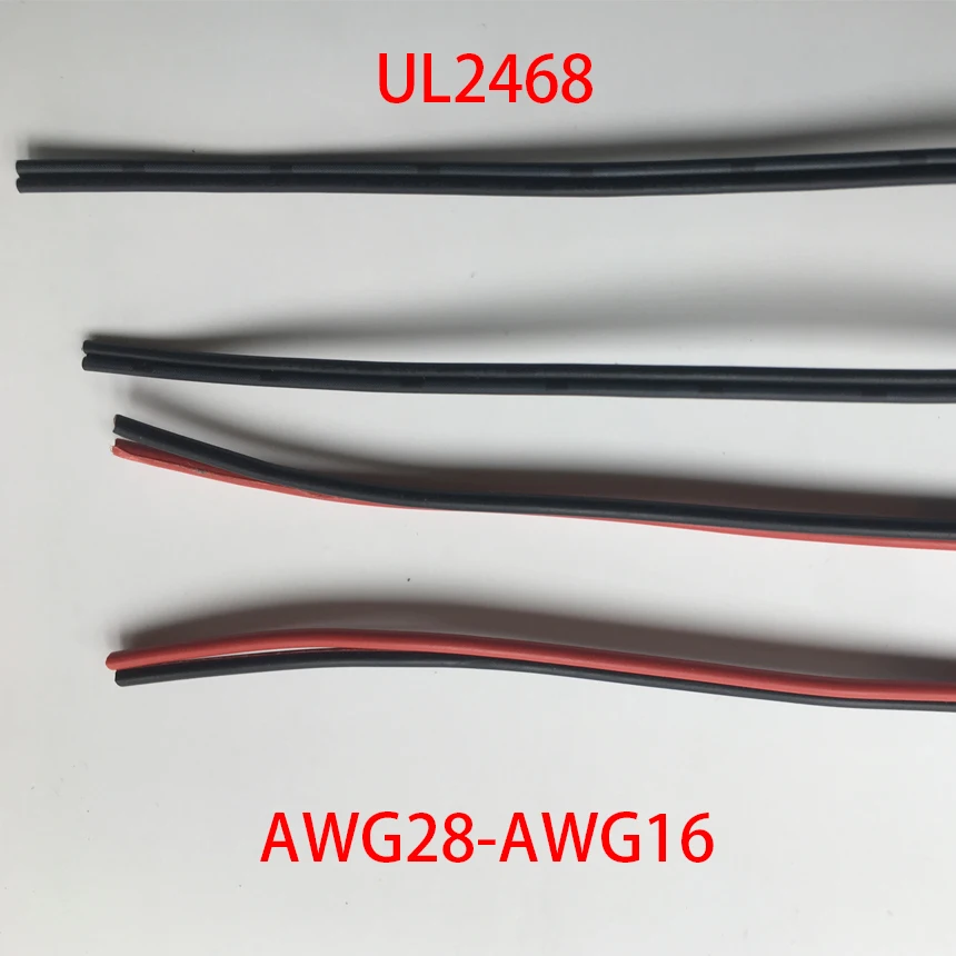 22AWG 20AWG 18AWG 16AWG 2 P контакта UL2468 красный черный Луженый покрытый медью ПВХ
