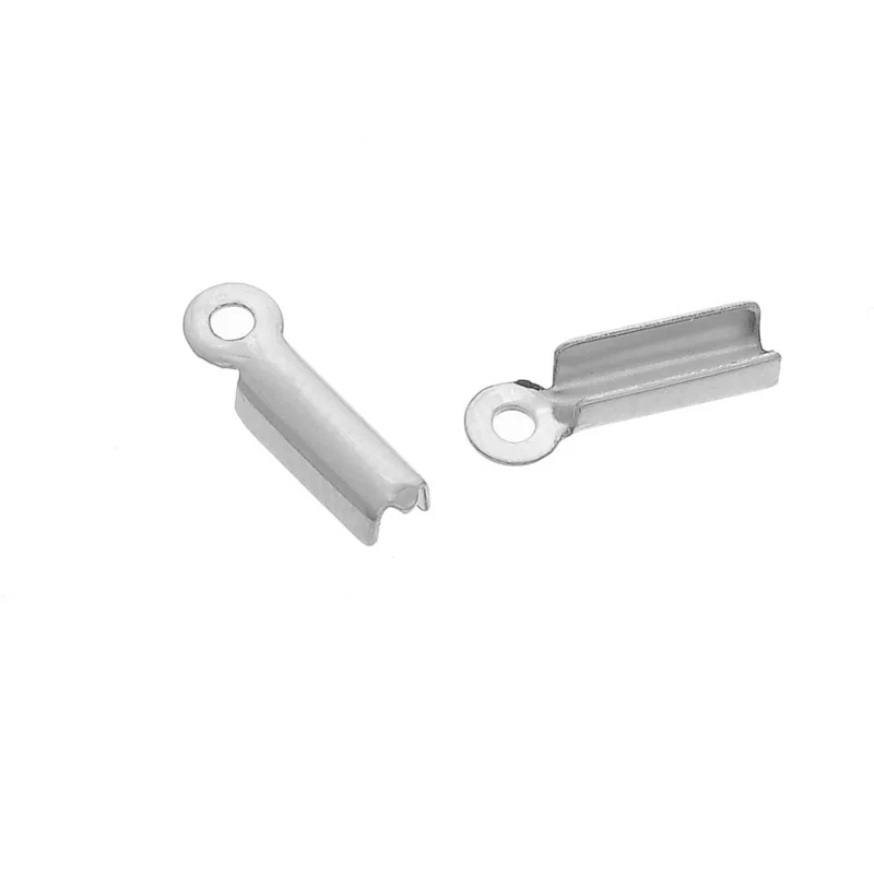 Концевики из нержавеющей стали для шнурков и цепочек 50 шт. 10/11 мм ожерелье браслет