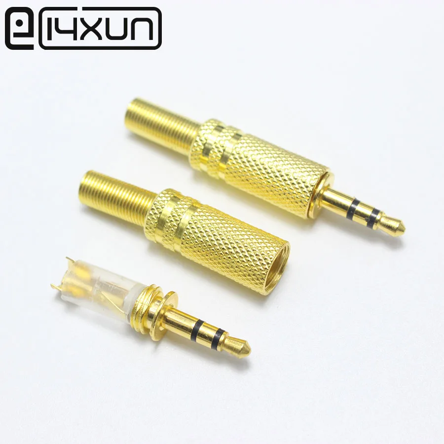 EClyxun 10 шт./лот позолоченный 3 5 мм разъем RCA аудио jack стерео гарнитура Dual Track