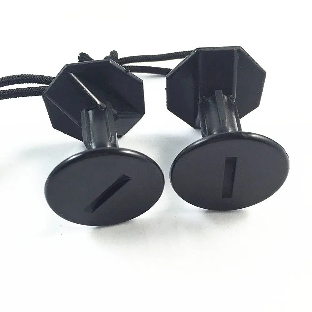 6 шт. черные поводки для серфинга вилки с шнурком пластикового кузова доски |