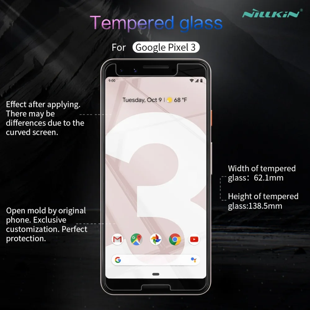 Nillkin H+Pro For Google Pixel 3 3XL Screen Protector Tempered Glass for XL3 Film + Camera Sticks Shockproof | Мобильные телефоны и