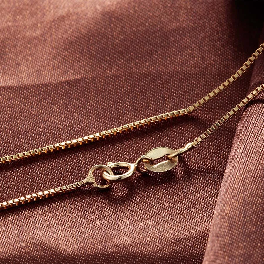 Женское классическое ожерелье из чистого серебра S925 пробы цепь с