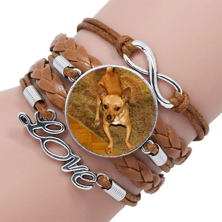 Lover dog дешевые модные ювелирные изделия Многослойный черный/коричневый кожаный