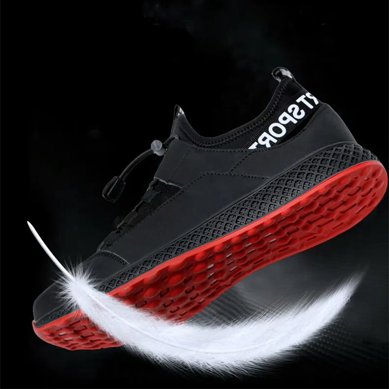 

2019 New High Quality Breathable Work Boots Steel Toe Cap Non-slip Work Boots Men's Mesh Breathable Casual Shoes Safety Shoes