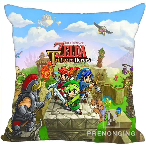Pillowcases Изготовленная на заказ Наволочка Legend of Zelda ocarina квадратная Подушка на молнии Обложка печать ваши фотографии 20x20 см, 35x35 см(одна сторона) 180117#53 - Цвет: Pillowcases