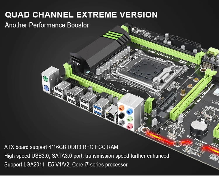 Kllisre X79 комплект материнской платы с Xeon E5 2690 LGA 2011 поддержка DDR3 память ECC Reg ATX USB3.0 SATA3 PCI-E NVME M.2 SSD
