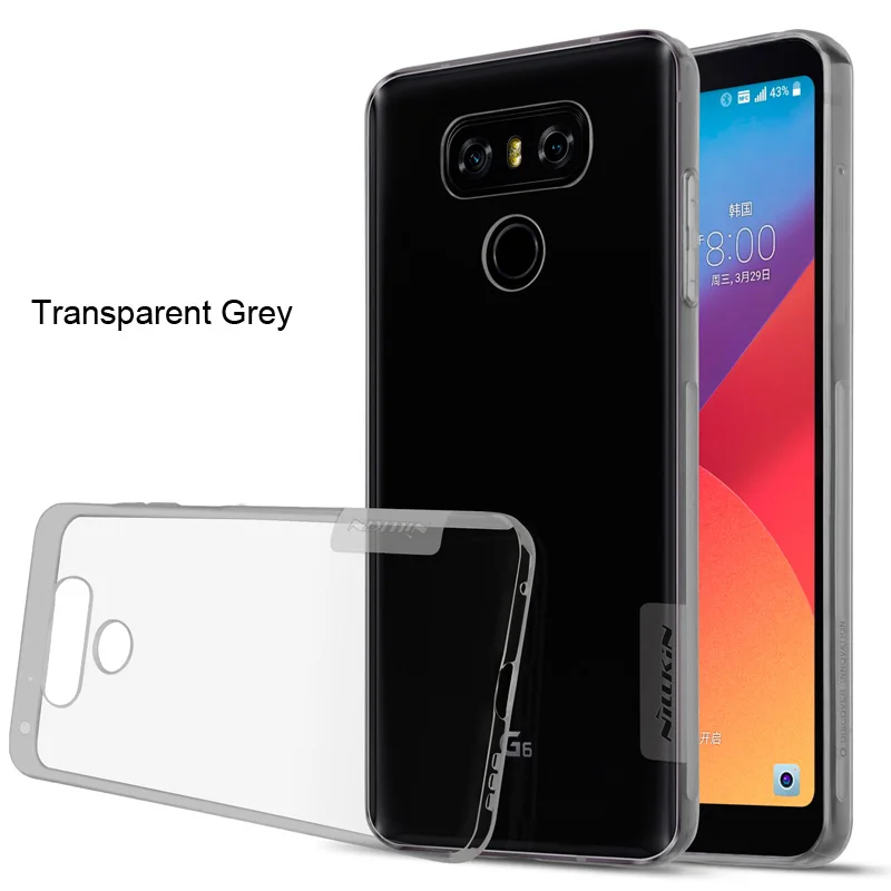 Прозрачный мягкий защитный чехол Nillkin Nature из ТПУ для LG G6 прозрачный силиконовый |
