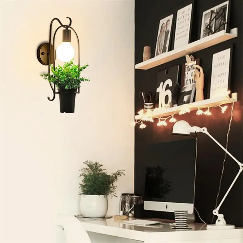 Американский Ретро домашний декор светодиодсветодиодный настенные лампы в