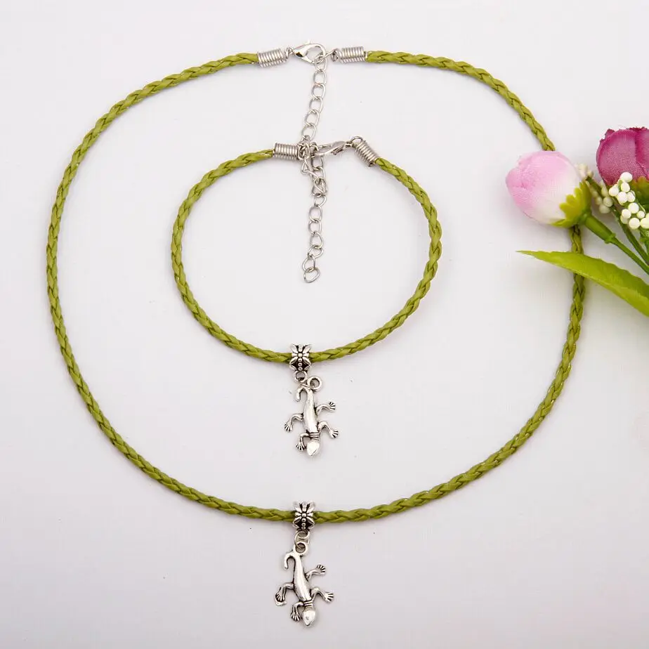 Женский набор ювелирных изделий Gecko Lizard в ретро стиле из серебра 10 шт.