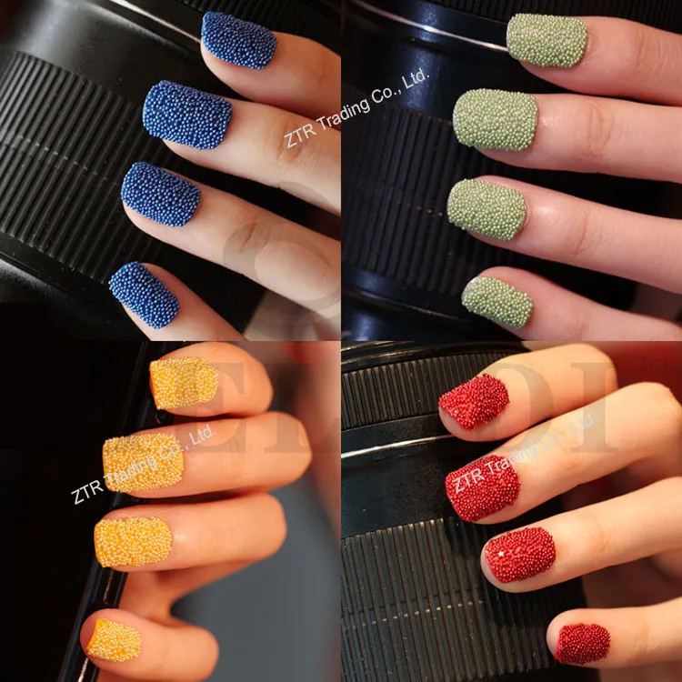 1 горшок икра для ногтей в 20 цветах микро стеклянные бусины 3d украшения ногтевого дизайна инструменты модный