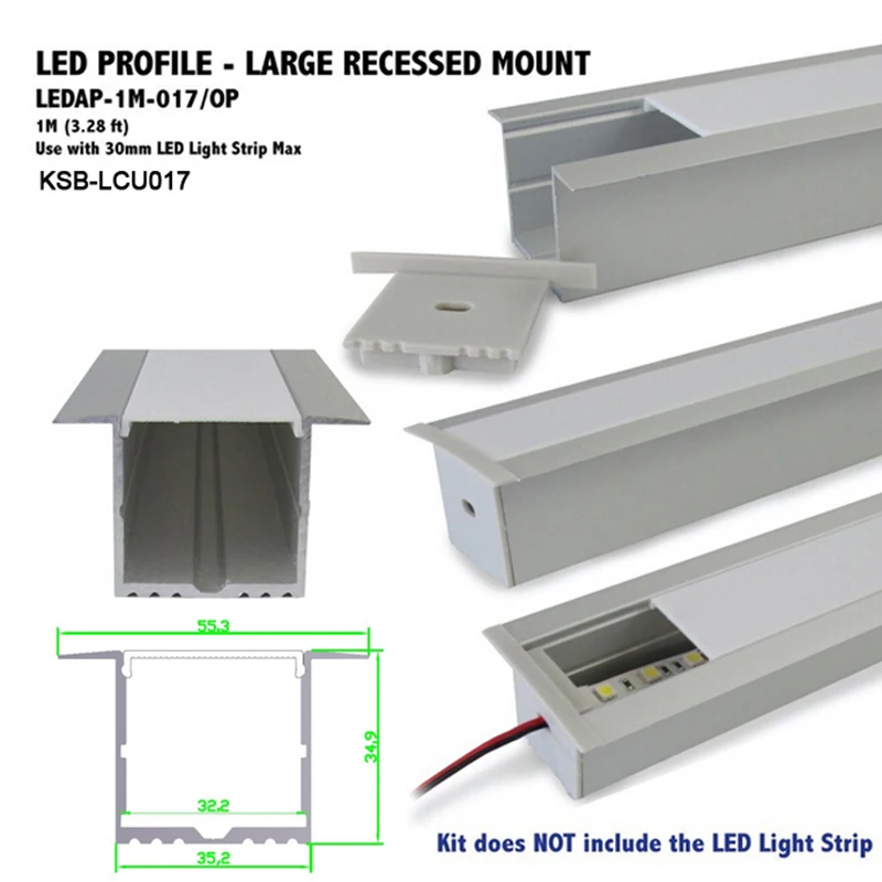 10 шт./лот алюминиевый профиль для светодиодных лент оптом или в розницу | Лампы и
