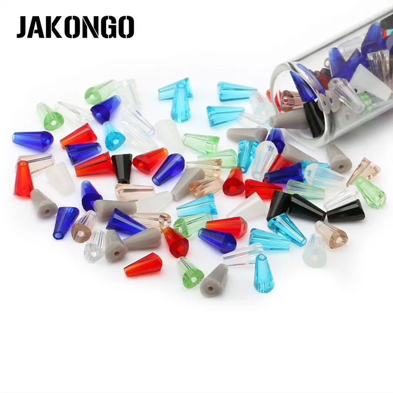 Стеклянные бусины в форме пагоды JAKONGO 3 мм * 6 свободные для изготовления браслетов