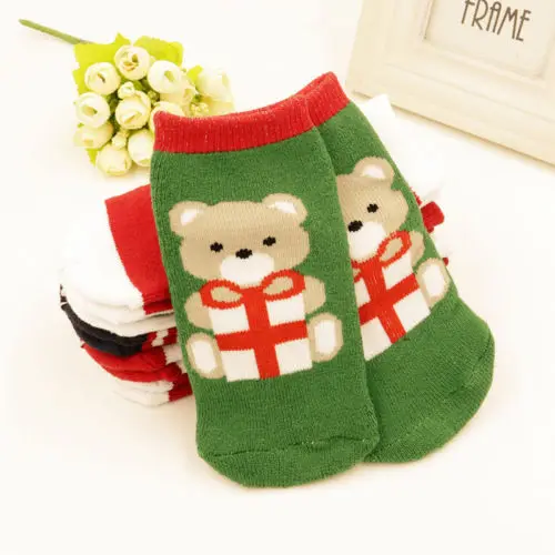 4 пары рождественских подарков Повседневная хлопковая Милая мультяшная