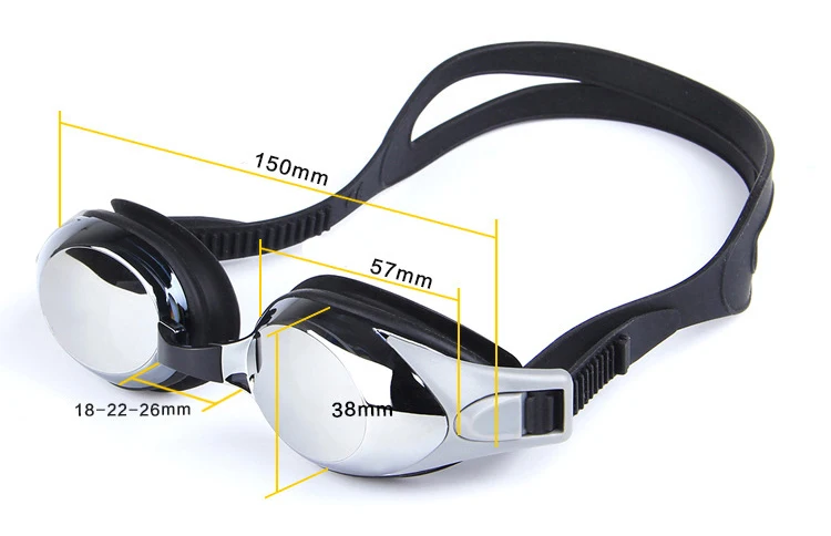 Близорукие близорукие пластины Goggle силикагель для плавания гидрофобные Анти-туман для мужчин и женщин маска для дайвинга для взрослых