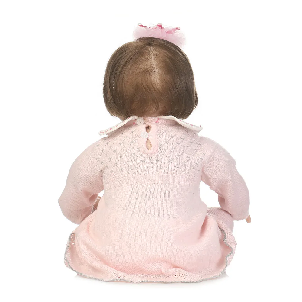 Bebe girl Reborn мягкий 2" силиконовый Reborn Baby куклы укоренившиеся волосы Развивающие игрушки для ребенка подарок настоящий живой bb reborn bonecas