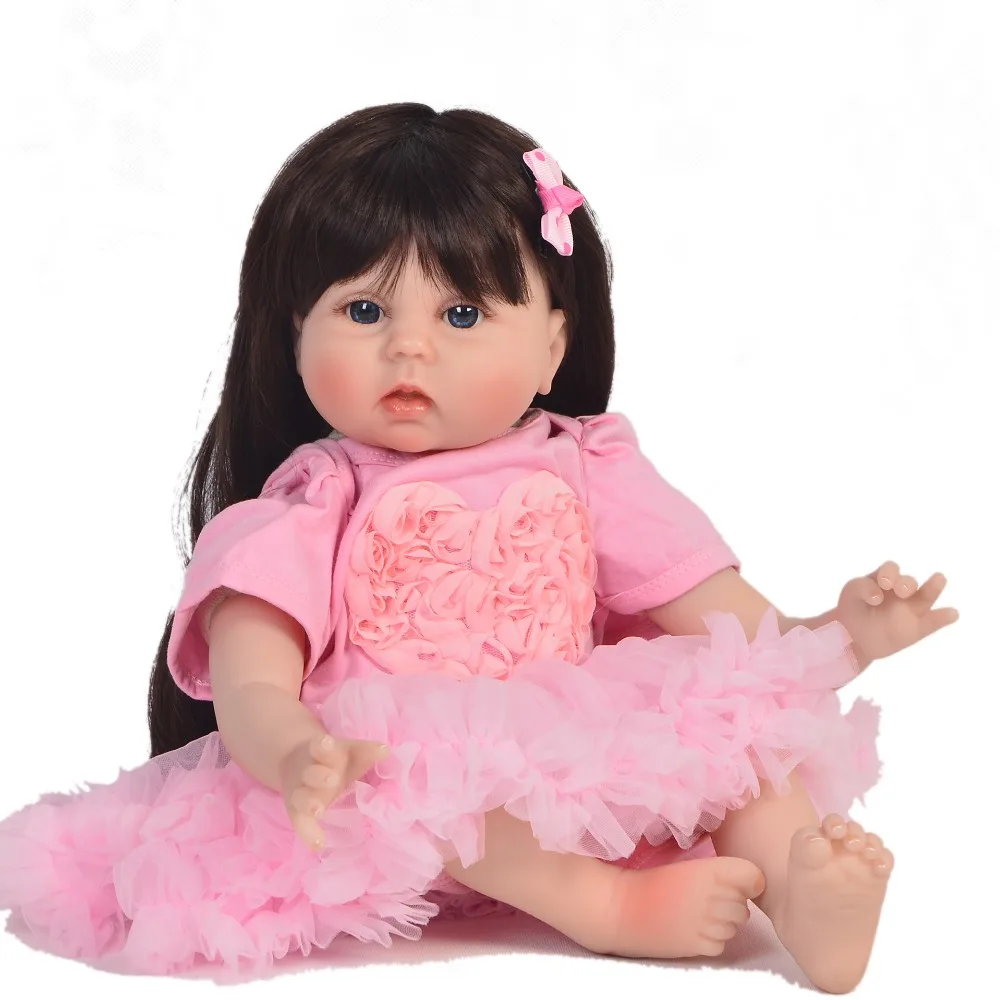 

22 inch 55cm Silicone Reborn Baby Dolls Alive Lifelike Bebes Reborn Real Realistic Kids Reborn Babies Girl Toys Birthday Gift